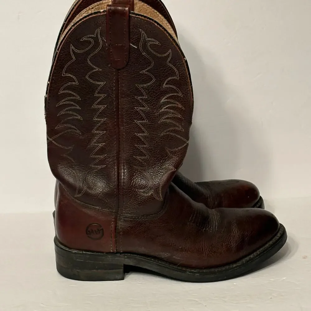 Double-H DH2251 Safety To Western Cowboy Boots 8.5 D Brown Leather